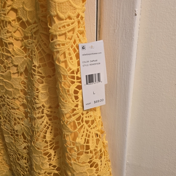 Rafaella Sunflower Lace Scalloped Sleeveless Blouse Size L - Picture 4 of 9